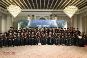 Graduates of Cardiff Metropolitan University at La Réussite 2023 – Westford Felicitation Ceremony - 1